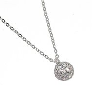 Pendant Damiani Woman Minou Fullpave in White Gold Diamante 0.22 Ct 20016271 - 20016271
